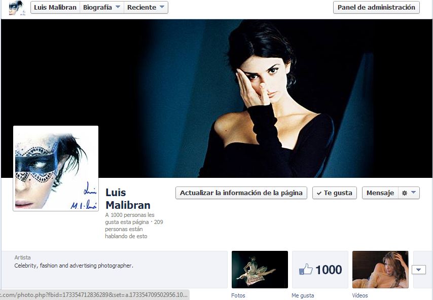 La página de fans de Luis Malibran llega a los 1000 Fans